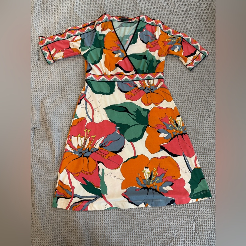 {BCBGMAXAZRIA} Floral Dress with Bold Colors